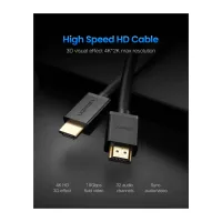 Кабель мультимедійний HDMI M to HDMI M 10.0m HD104 black Ugreen (10110) - 2