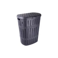 Кошик для білизни Violet House 1014-1 Бамбу Antracite 60 л - 1