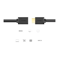 Кабель мультимедійний HDMI M to HDMI F 0.5m HD107 black Ugreen (10140) - 4