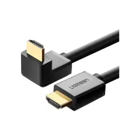 Кабель мультимедійний HDMI M to HDMI M 1.0m 90° corner HD103 black Ugreen (10172) - Зображення 2