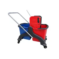 Відро для швабр Planet Household візок для прибирання на 2 відра з віджимом 25+25 л (10249) - 1