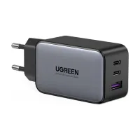 Зарядний пристрій Ugreen 3xUSB 65W GaN (2хUSB-C+USB-A) CD244 Grey (10335) - 1