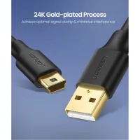 Дата кабель USB 2.0 AM to Mini 5P 0.5m black Ugreen (10354) - 3