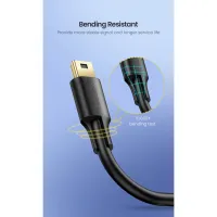 Дата кабель USB 2.0 AM to Mini 5P 1.5m US132 black Ugreen (10385) - 12