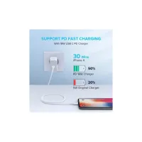 Дата кабель USB-C to Lightning 1.0m 3A US171 white Ugreen (10493) - Изображение 3