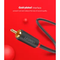 Кабель мультимедійний 2xRCA M to 2xRCA M 2.0m AV104 black UGREEN (10518) - 12