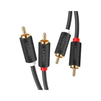 Кабель мультимедійний 2xRCA M to 2xRCA M 2.0m AV104 black UGREEN (10518) - 2