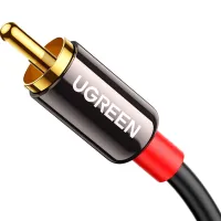 Кабель мультимедійний 3.5mm M to 2xRCA M 3.0m AV116 black Ugreen (10590) - 3