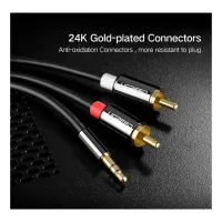 Кабель мультимедійний 3.5mm M to 2xRCA M 3.0m AV116 black Ugreen (10590) - 7