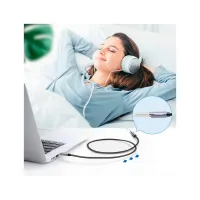 Кабель мультимедийный 3.5mm M to 3.5mm F 1.0m AV118 gray Ugreen (10592) - Изображение 11