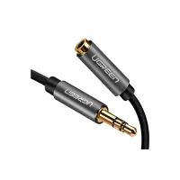 Кабель мультимедийный 3.5mm M to 3.5mm F 1.0m AV118 gray Ugreen (10592) - Изображение 2