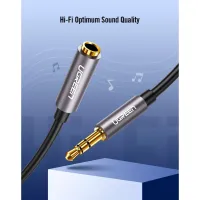 Кабель мультимедийный 3.5mm M to 3.5mm F 1.0m AV118 gray Ugreen (10592) - Изображение 7