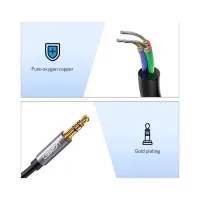 Кабель мультимедийный 3.5mm M to 3.5mm F 1.0m AV118 gray Ugreen (10592) - Изображение 8