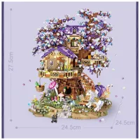 Конструктор LOZ mini Будиночок ельфа на дереві без фігурок (1065) - 4