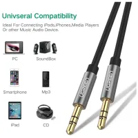 Кабель мультимедійний 3.5mm M to 3.5mm M 1.5m AV119 black Ugreen (10734) - 4