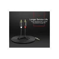 Кабель мультимедійний 3.5mm M to 2xRCA M 1.0m AV116 black Ugreen (10749) - Зображення 10