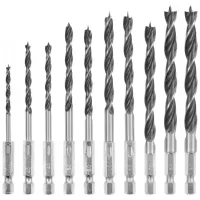 Набір свердл Einhell по дереву 10шт, 3-8мм, кейс (108733) - 3