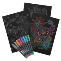 Набір для творчості Nebulous Stars Розмальовка Айседора чорні аркуші (11136) - 3