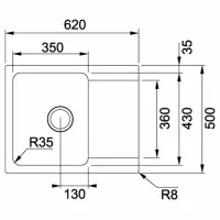 Мийка кухонна Franke Orion Tectonite OID 611-62 (114.0498.008) - 2