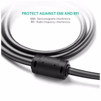 Кабель мультимедийный VGA M to VGA M 2.0m VG101 black Ugreen (11646) - Image 4