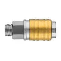 Конектор для шланга Neo Tools муфта швидкознімна пневматична, 1/4", 16бар, нержавіюча сталь, латунь (12-635) - Зображення 2