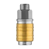 Конектор для шланга Neo Tools муфта швидкознімна пневматична, 1/4", 16бар, нержавіюча сталь, латунь (12-635) - Зображення 5