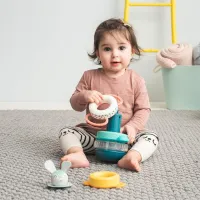 Розвиваюча іграшка Taf Toys пірамідка Кролик колекція Полярне сяйво (12445) - 4