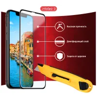 Скло захисне Intaleo Full Glue Glass Samsung A50 Black (1283126491641) - 4