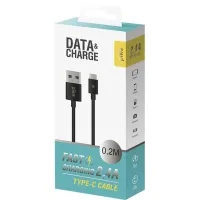 Дата кабель USB 2.0 AM to USB-C 0.2m black Piko (1283126493843) - 2