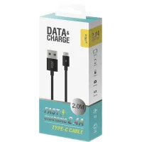 Дата кабель USB 2.0 AM to USB-C 2.0m black Piko (1283126493850) - 2