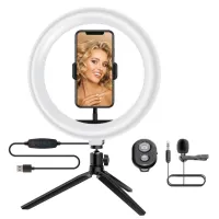 Набір блогера ACCLAB AL-LR101MB 4in1 Ring of Light, Holder, mic., Bluetooth butto (1283126502057) - Зображення 1