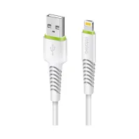 Дата кабель USB 2.0 AM to Lightning 2.0m CBFLEXL2 white Intaleo (1283126521416) - 1