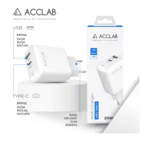 Зарядний пристрій ACCLAB AL-TC220 (1xUSB, 1xType-C) (1283126556494) - 3