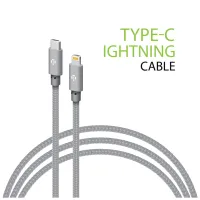 Дата кабель USB-C to Lightning 1.0m CBGNYTL1 30W Grey Intaleo (1283126559587) - 1
