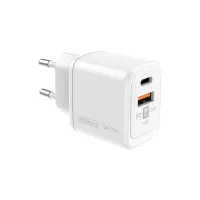 Зарядний пристрій Intaleo 30W GAN USB-C PD+USB-A QC 3.0 white (1283126578274) - 1