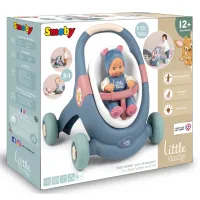 Коляска для ляльок Smoby Little для прогулянок 3в1, з пупсом, синій (140308) - Изображение 3