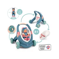 Коляска для ляльок Smoby Little для прогулянок 3в1, з пупсом, синій (140308) - Изображение 6