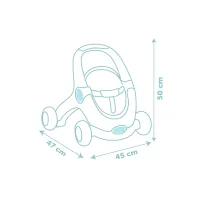 Коляска для ляльок Smoby Little для прогулянок 3в1, з пупсом, синій (140308) - Изображение 7