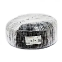 Труба гофрована з протяжкою D16/10.7 мм, PVC, УФ стійка, чорна, бухта 50м Kopos (1416ED_F50D) - Зображення 1