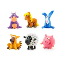 Набір для творчості Lipaka Тварини Меганабір пластиліну самозагуст. (15012-UA01) - 6