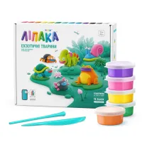 Набір для творчості Lipaka пластилину, Екзотичні тварини 6 персонажів (15025-UA01) - 2