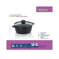 Каструля Kela Atura, з кришкою 24 см, 3.2 л (15171) - 4