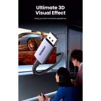 Кабель мультимедийный DisplayPort M to DisplayPort M 2.0m 16K DP118 black Ugreen (15384) - Image 11