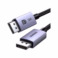 Кабель мультимедийный DisplayPort M to DisplayPort M 2.0m 16K DP118 black Ugreen (15384) - Image 1