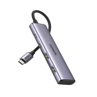 Концентратор Ugreen USB-C to 2xUSB 3.0 + 2xUSB-C CM473 gray (15395) - Изображение 1