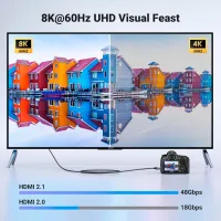 Кабель мультимедійний HDMI M to HDMI mini M 1.0m 8K HD163 black UGREEN (15514) - 2