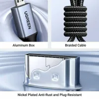 Кабель мультимедійний HDMI M to HDMI micro M 1.0m V2.1 8K60Hz HD164 black Ugreen (15516) - 8