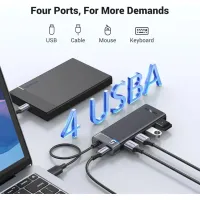 Концентратор Ugreen USB 3.0 to 4xUSB 3.2 Gen1 CM653 black (15548) - 3