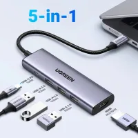 Концентратор Ugreen USB-C to HDMI + 3xUSB 3.0 + PD CM511 gray (15596) - 4