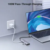 Концентратор Ugreen USB-C to HDMI + 3xUSB 3.0 + PD CM511 gray (15596) - 7